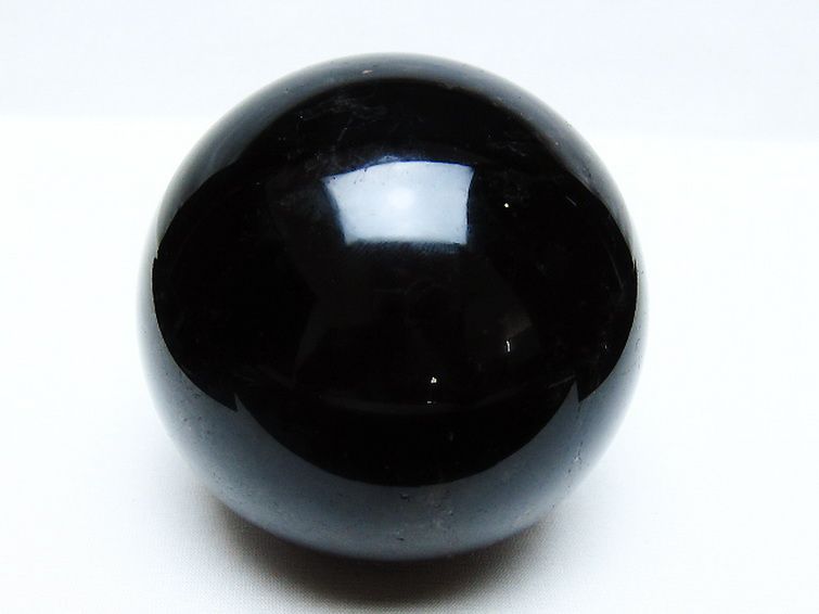1.1Kg モリオン 純天然 黒水晶 丸玉 91mm [t572-11581] 1枚目