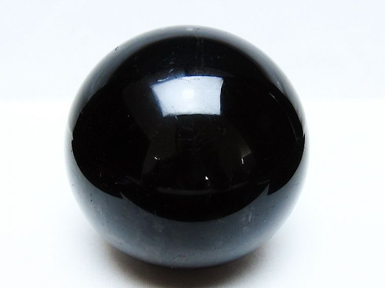 1.4Kg モリオン 純天然 黒水晶 丸玉 105mm [t572-11588] 1枚目