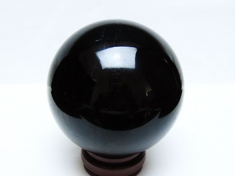 1.4Kg モリオン 純天然 黒水晶 丸玉 105mm [t572-11588] 3枚目