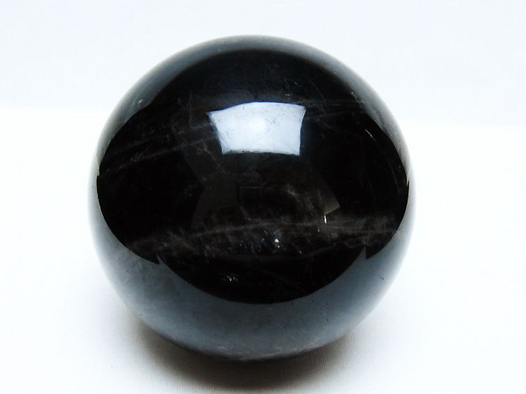 1.3Kg モリオン 純天然 黒水晶 丸玉 95mm [t572-11598] 1枚目