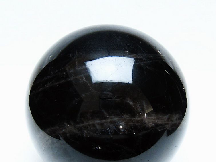 1.3Kg モリオン 純天然 黒水晶 丸玉 95mm [t572-11598] 2枚目