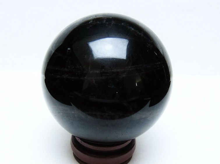 1.3Kg モリオン 純天然 黒水晶 丸玉 95mm [t572-11598] 3枚目