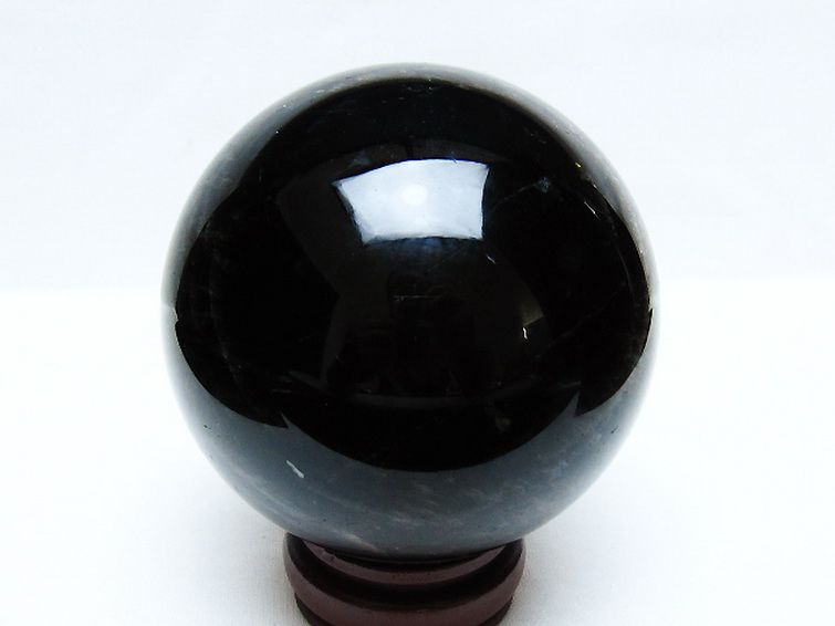 1.3Kg モリオン 純天然 黒水晶 丸玉 100mm [t572-11602] 3枚目