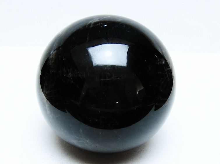 1.4Kg モリオン 純天然 黒水晶 丸玉 100mm [t572-11603] 1枚目
