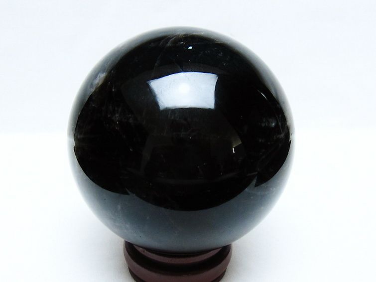 1.4Kg モリオン 純天然 黒水晶 丸玉 100mm [t572-11603] 3枚目