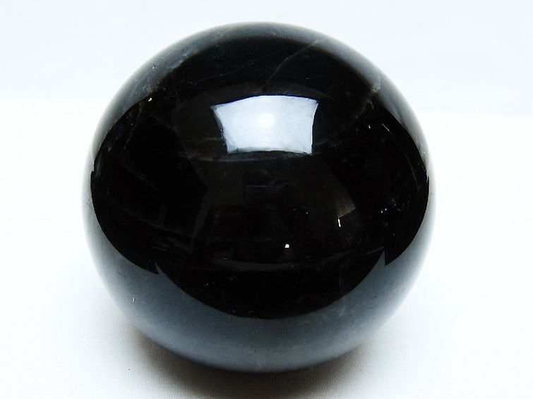 1.4Kg モリオン 純天然 黒水晶 丸玉 105mm [t572-11605] 1枚目