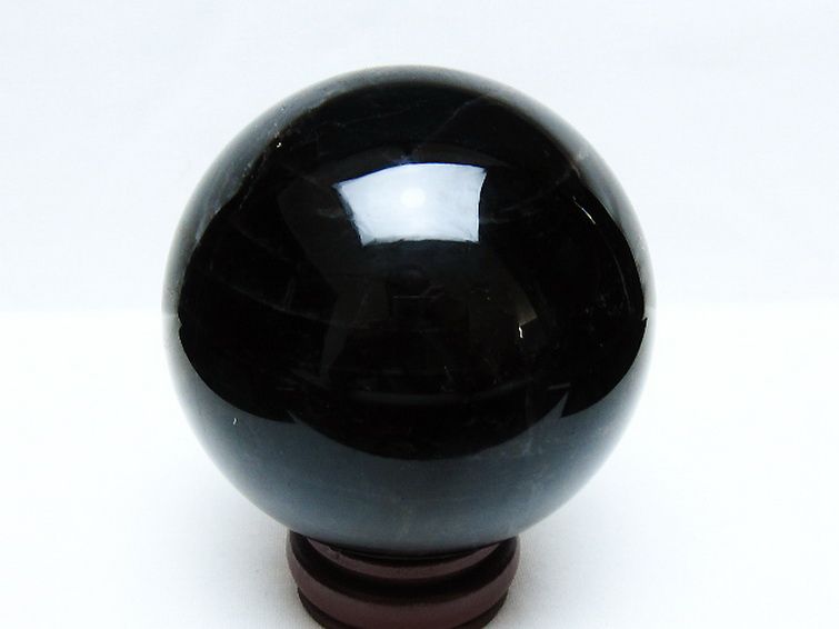 1.4Kg モリオン 純天然 黒水晶 丸玉 105mm [t572-11605] 3枚目