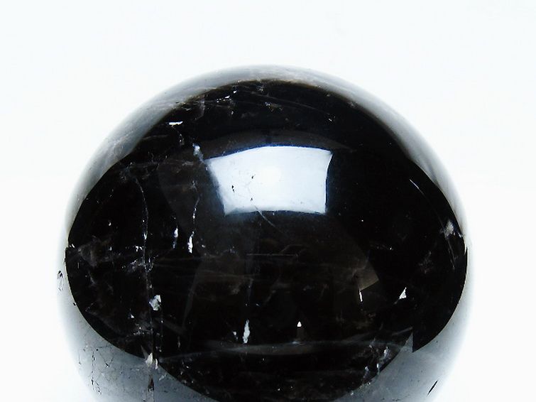 1.4Kg モリオン 純天然 黒水晶 丸玉 100mm [t572-11608] 2枚目