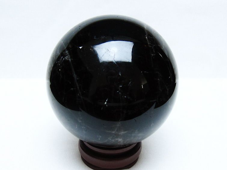 1.4Kg モリオン 純天然 黒水晶 丸玉 100mm [t572-11608] 3枚目