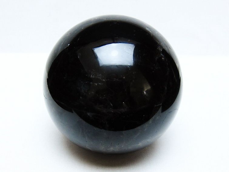 1.6Kg モリオン 純天然 黒水晶 丸玉 108mm [t572-11611] 1枚目