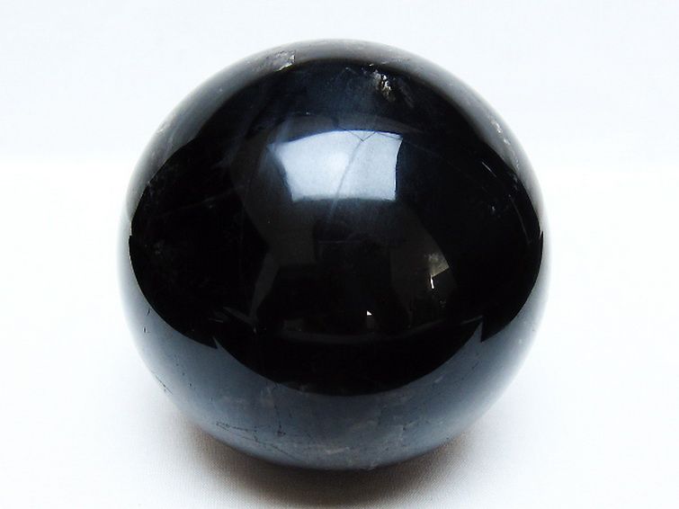 1.6Kg モリオン 純天然 黒水晶 丸玉 108mm [t572-11613] 1枚目