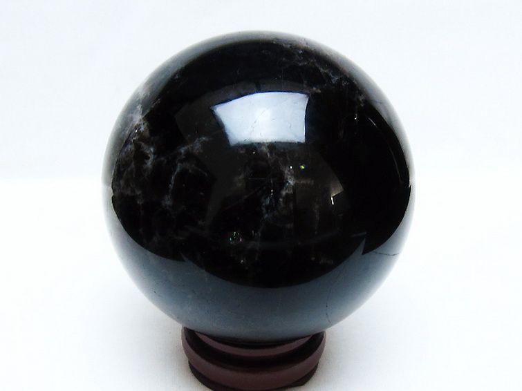 1.6Kg モリオン 純天然 黒水晶 丸玉 108mm [t572-11613] 3枚目