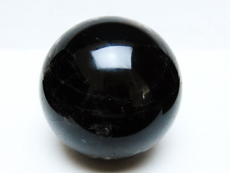 1.5Kg モリオン 純天然 黒水晶 丸玉 105mm [t572-11614] 1枚目
