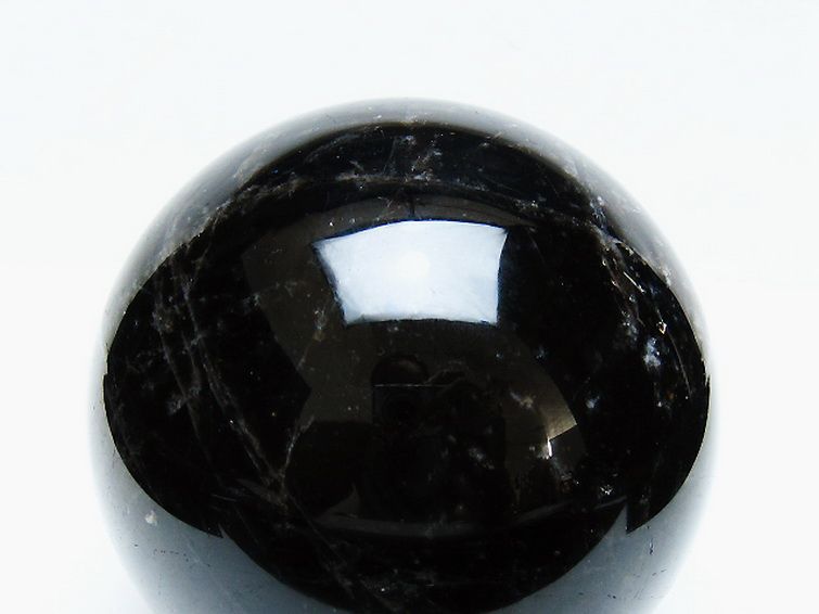1.4Kg モリオン 純天然 黒水晶 丸玉 100mm [t572-11617] 2枚目