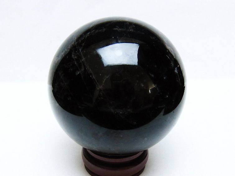 1.4Kg モリオン 純天然 黒水晶 丸玉 100mm [t572-11617] 3枚目
