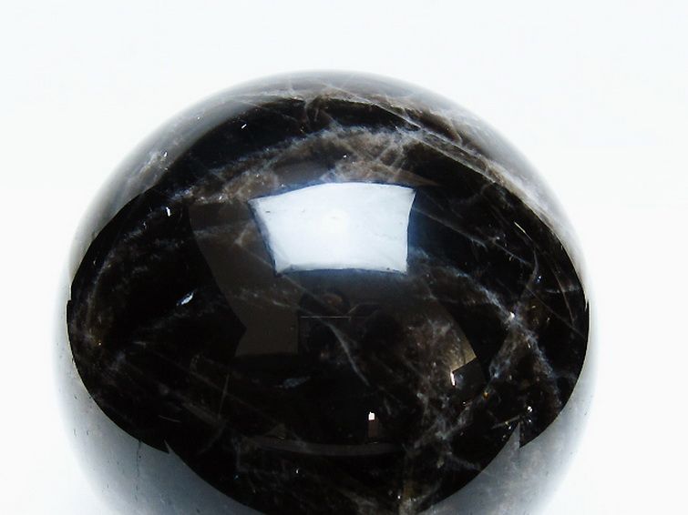 1.3Kg モリオン 純天然 黒水晶 丸玉 97mm [t572-11619] 2枚目