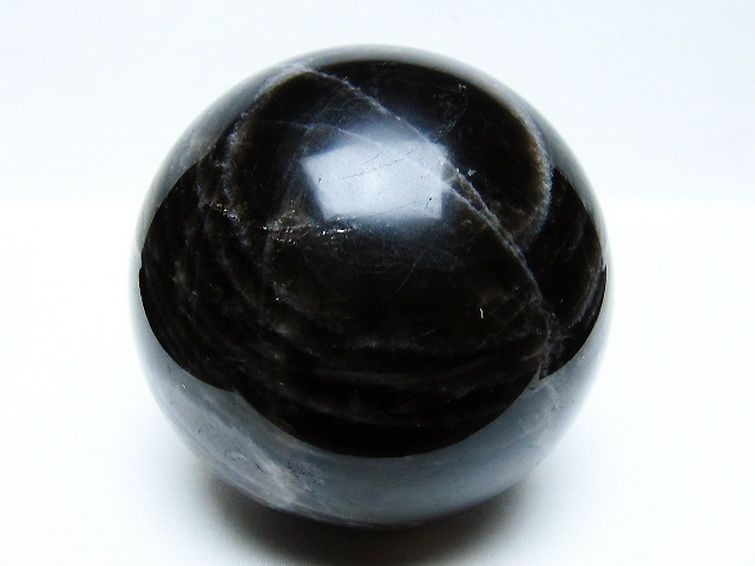 2Kg モリオン 純天然 黒水晶 丸玉 118mm [t572-11657] 1枚目