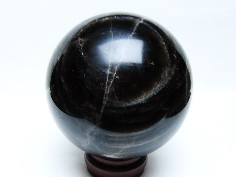 2Kg モリオン 純天然 黒水晶 丸玉 118mm [t572-11657] 3枚目