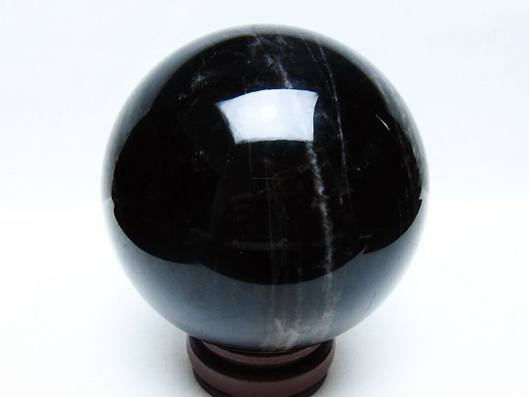 1.7Kg モリオン 純天然 黒水晶 丸玉 110mm [t572-11660] 3枚目