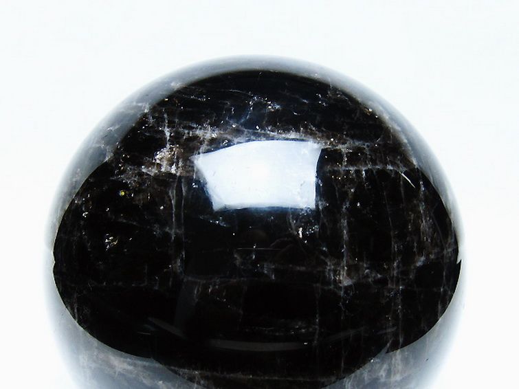 2.1Kg モリオン 純天然 黒水晶 丸玉 120mm [t572-11671] 2枚目