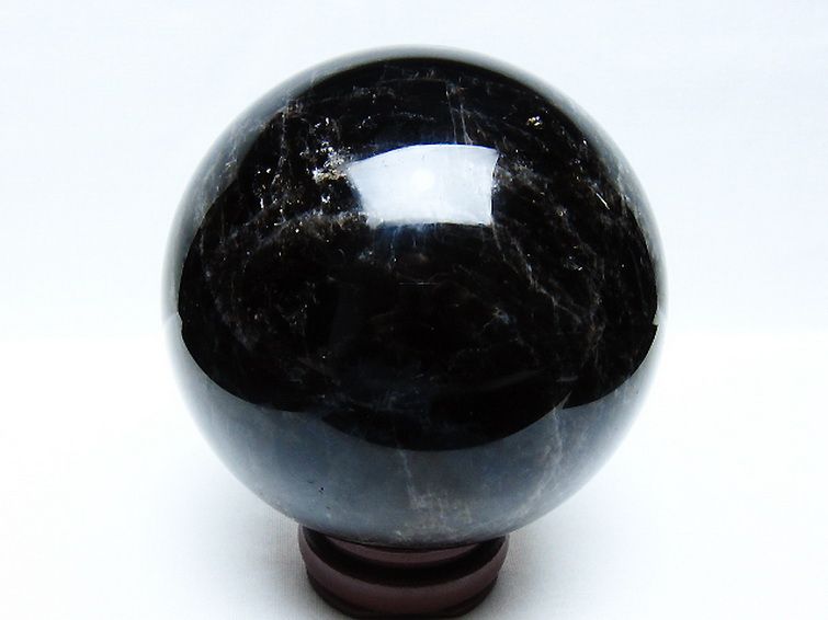 2.1Kg モリオン 純天然 黒水晶 丸玉 120mm [t572-11671] 3枚目