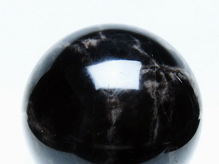 2.7Kg モリオン 純天然 黒水晶 丸玉 130mm [t572-11672] 2枚目