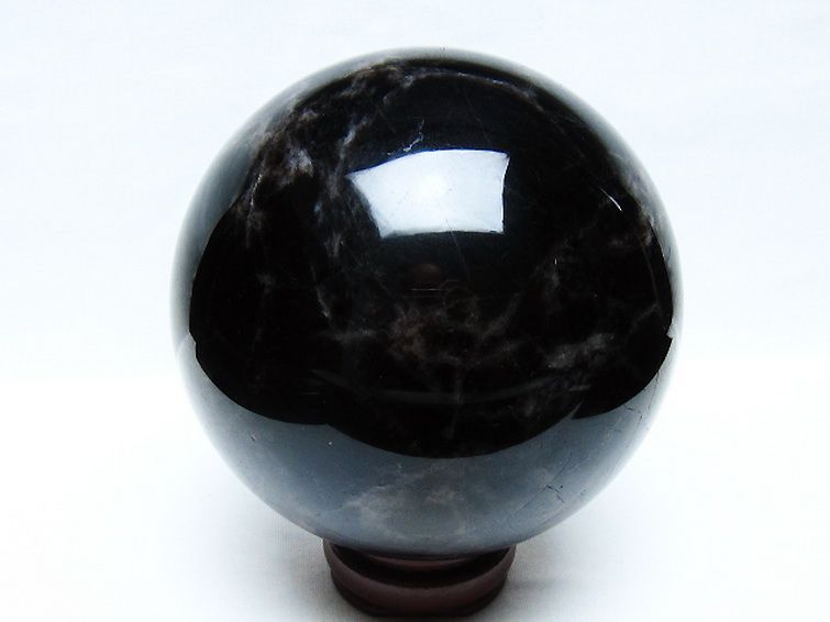 2.8Kg モリオン 純天然 黒水晶 丸玉 130mm [t572-11673] 3枚目