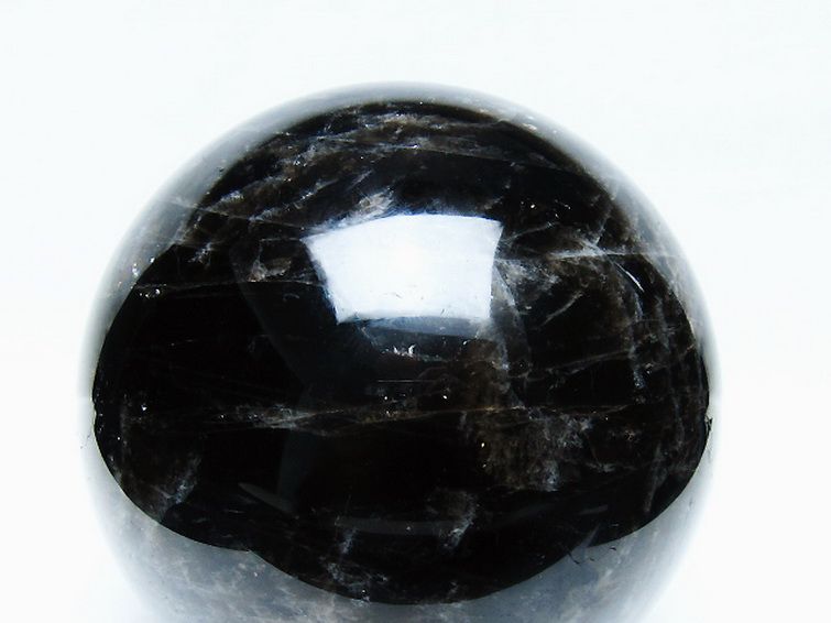 3.3Kg モリオン 純天然 黒水晶 丸玉 137mm [t572-11675] 2枚目