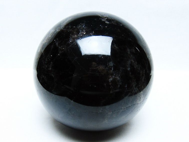 2.5Kg モリオン 純天然 黒水晶 丸玉 125mm [t572-11677] 1枚目
