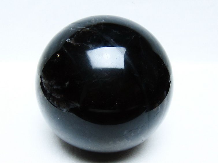1.6Kg モリオン 純天然 黒水晶 丸玉 110mm [t572-11684] 1枚目