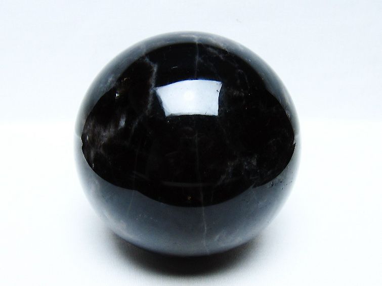 1.6Kg モリオン 純天然 黒水晶 丸玉 110mm [t572-11685] 1枚目