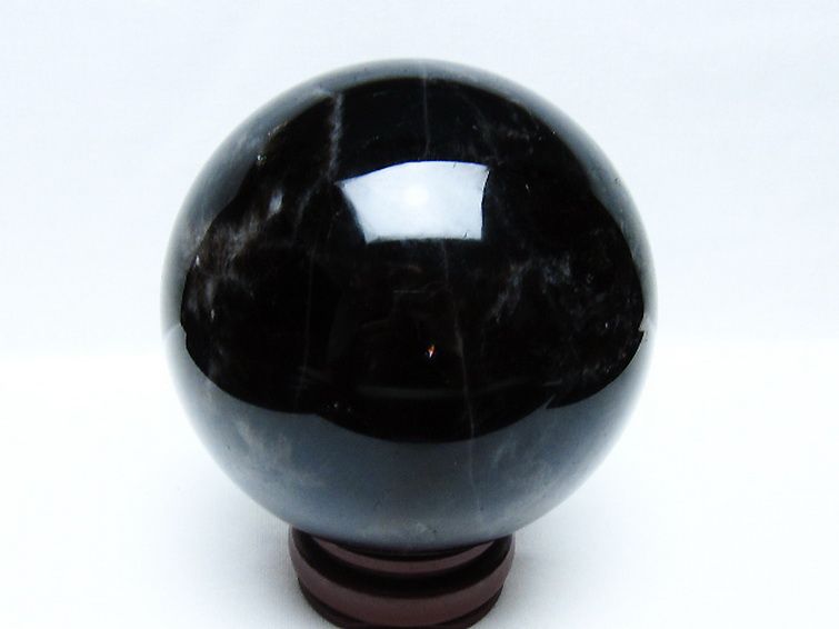 1.6Kg モリオン 純天然 黒水晶 丸玉 110mm [t572-11685] 3枚目