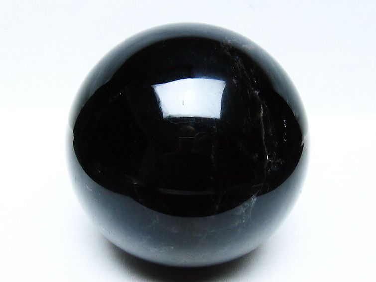 1.6Kg モリオン 純天然 黒水晶 丸玉 110mm [t572-11686] 1枚目