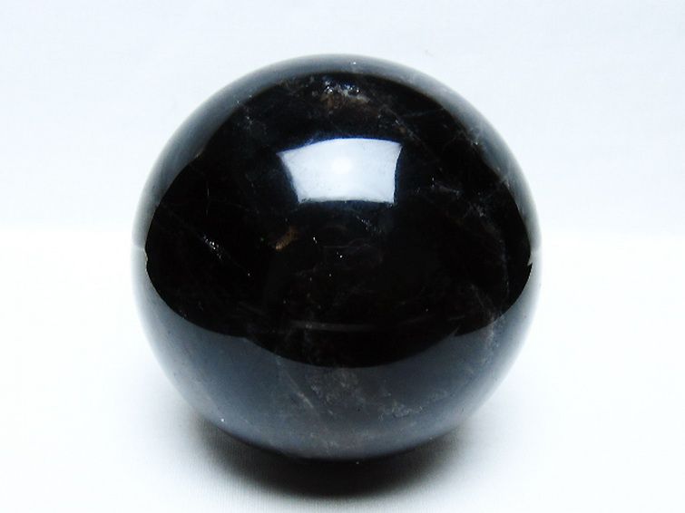1.7Kg モリオン 純天然 黒水晶 丸玉 110mm [t572-11687] 1枚目