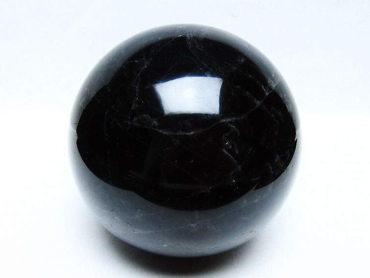 1.9Kg モリオン 純天然 黒水晶 丸玉 115mm [t572-11691] 1枚目