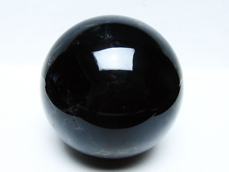 1.6Kg モリオン 純天然 黒水晶 丸玉 110mm [t572-11692] 1枚目