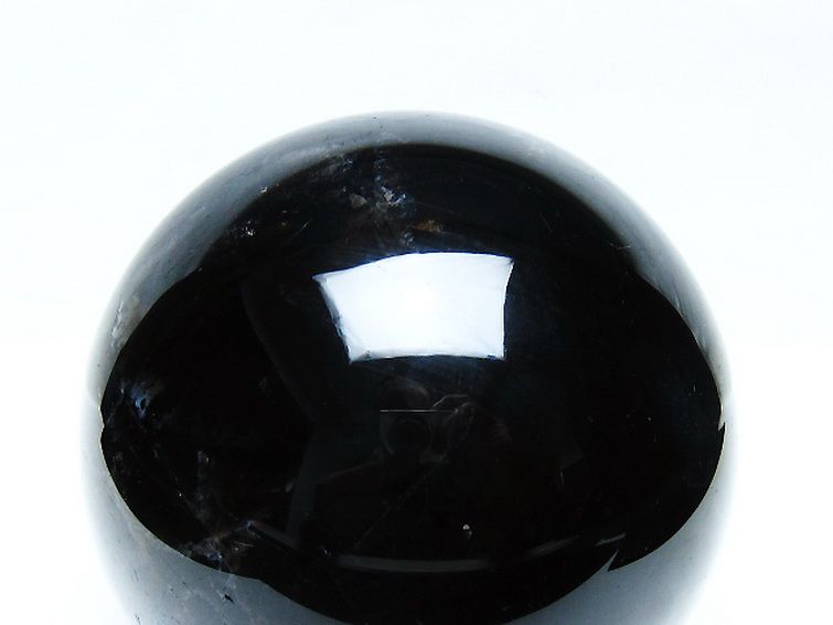 1.6Kg モリオン 純天然 黒水晶 丸玉 110mm [t572-11692] 2枚目