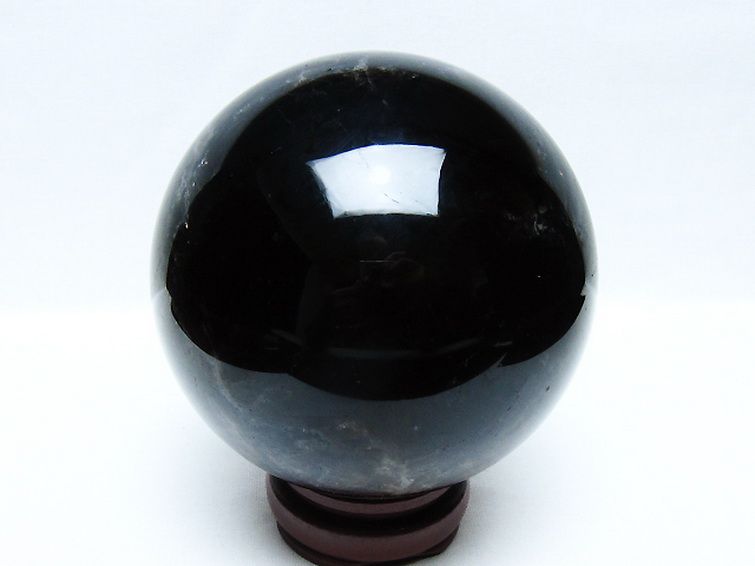 1.6Kg モリオン 純天然 黒水晶 丸玉 110mm [t572-11692] 3枚目