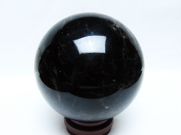 1.6Kg モリオン 純天然 黒水晶 丸玉 110mm [t572-11693] 3枚目