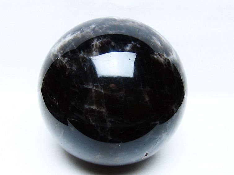5.8Kg モリオン 純天然 黒水晶 丸玉 163mm [t572-11708] 1枚目