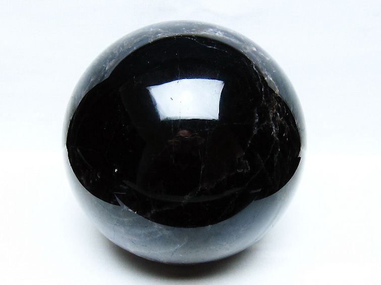 6.5Kg モリオン 純天然 黒水晶 丸玉 173mm [t572-11718] 1枚目
