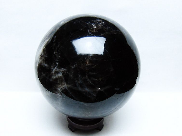 6.5Kg モリオン 純天然 黒水晶 丸玉 173mm [t572-11718] 3枚目
