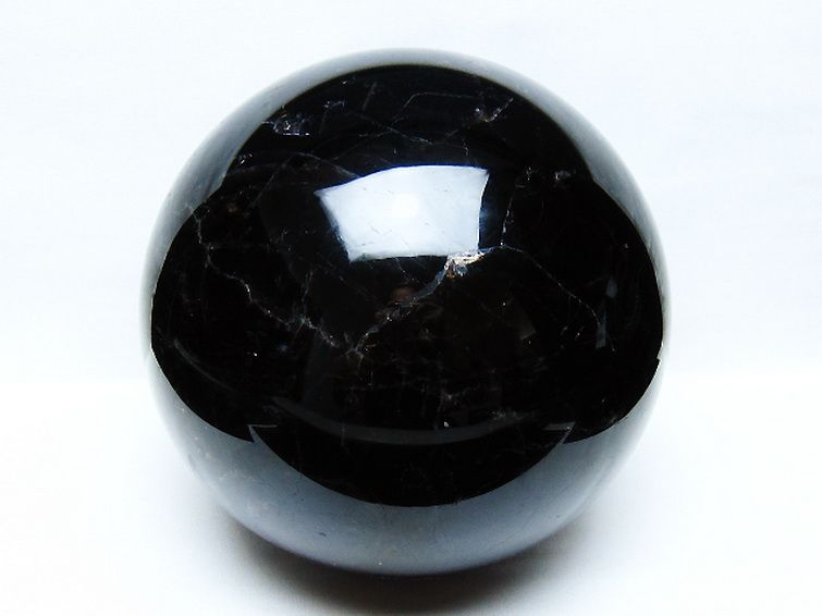 11.3Kg モリオン 純天然 黒水晶 丸玉 205mm [t572-11721] 1枚目