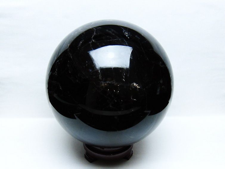 11.3Kg モリオン 純天然 黒水晶 丸玉 205mm [t572-11721] 3枚目