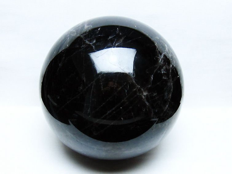 12.7Kg モリオン 純天然 黒水晶 丸玉 215mm [t572-11722] 1枚目