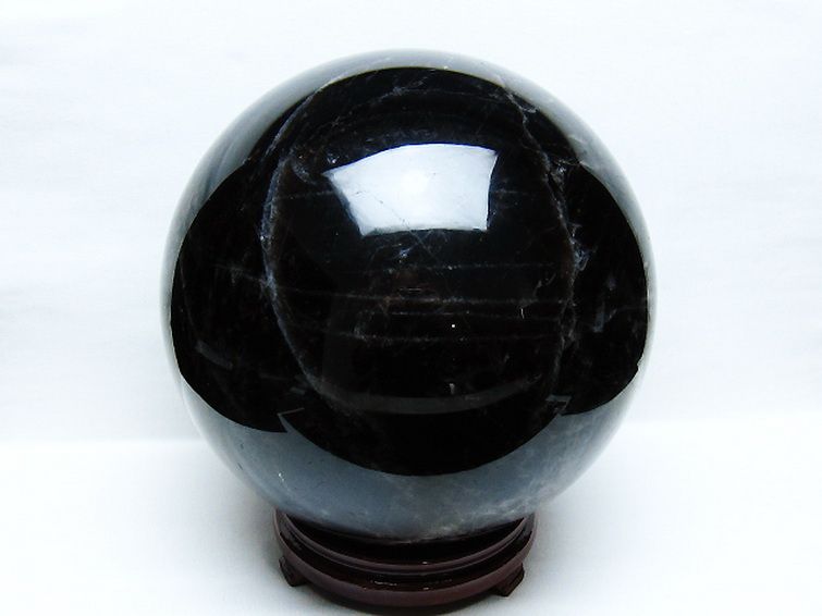 12.7Kg モリオン 純天然 黒水晶 丸玉 215mm [t572-11722] 3枚目
