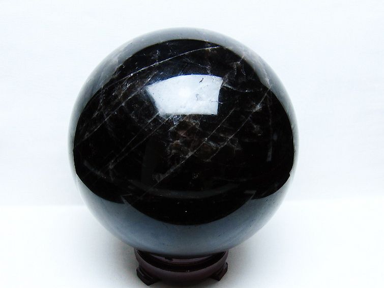 9.6Kg モリオン 純天然 黒水晶 丸玉 190mm [t572-11724] 3枚目
