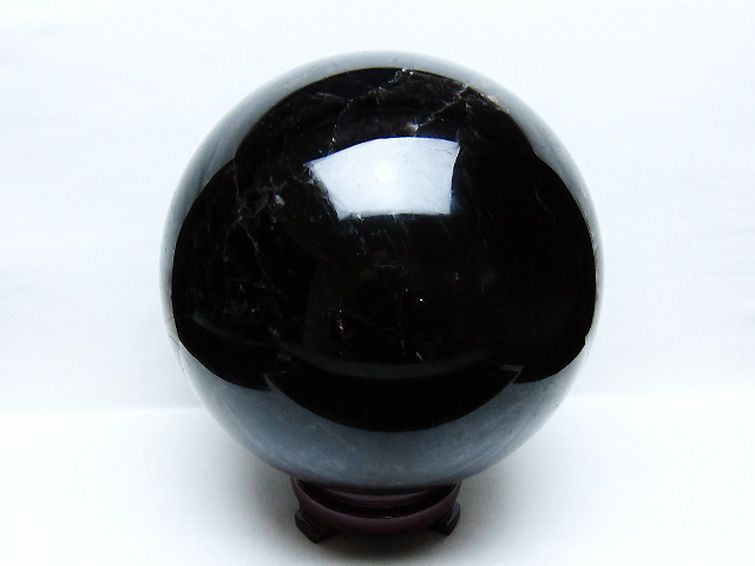 11.7Kg モリオン 純天然 黒水晶 丸玉 205mm [t572-11725] 3枚目