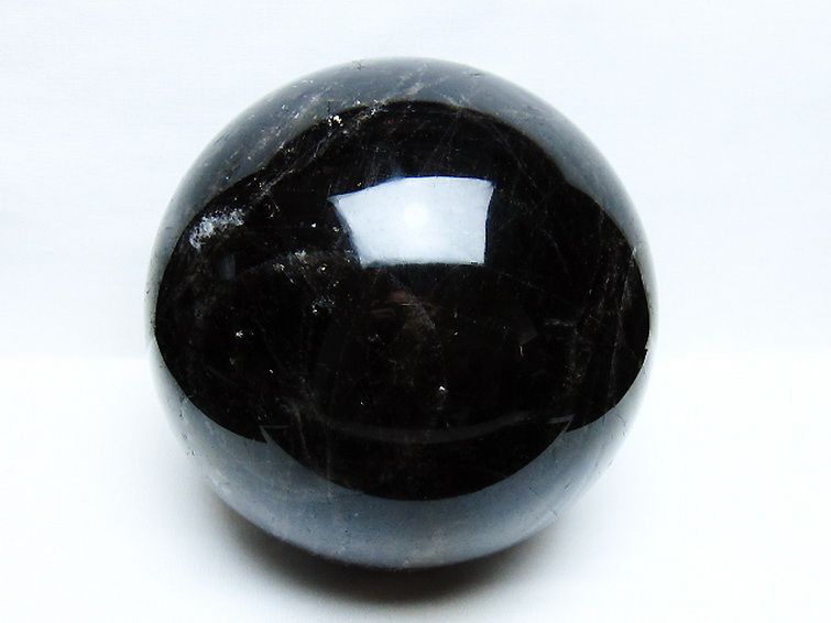 9.6Kg モリオン 純天然 黒水晶 丸玉 195mm [t572-11727] 1枚目