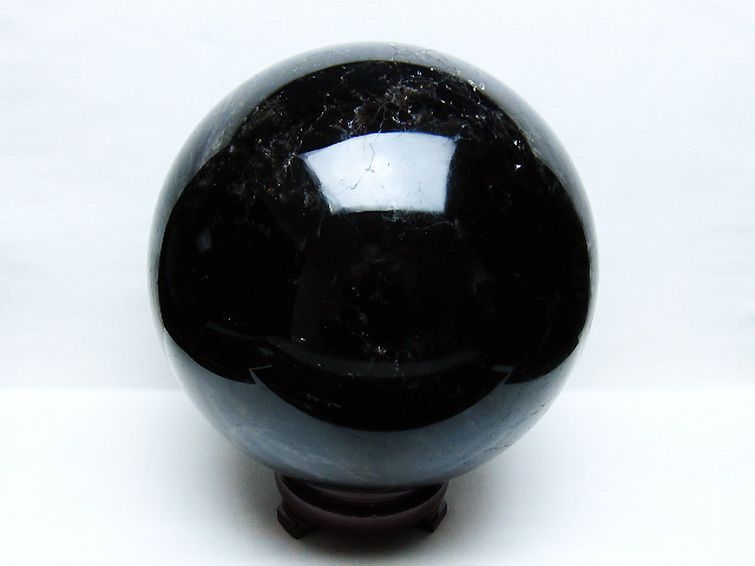 11.4Kg モリオン 純天然 黒水晶 丸玉 205mm [t572-11728] 3枚目